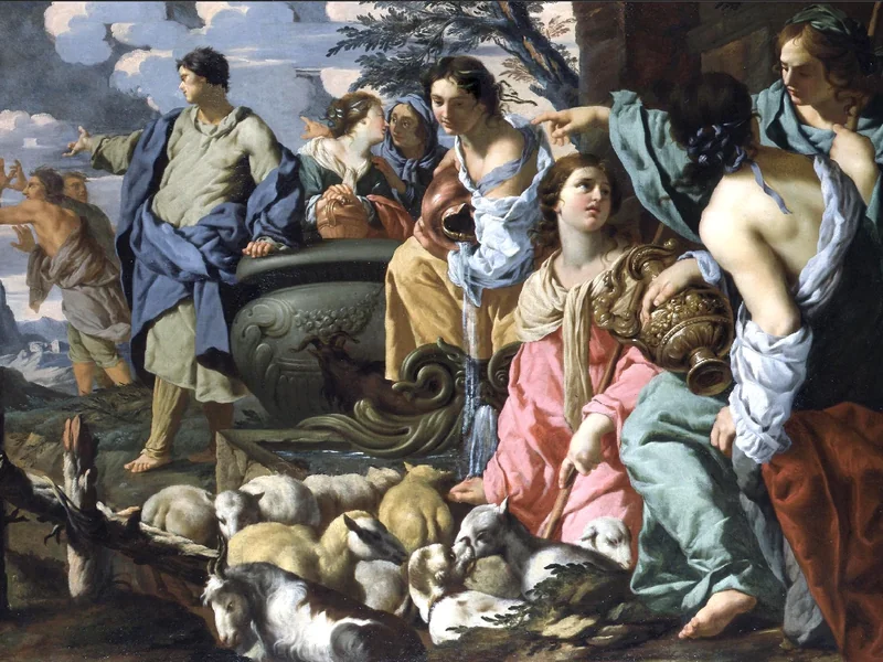 1583-Sigismondo Coccapani - Mosè e le figlie di Jetro